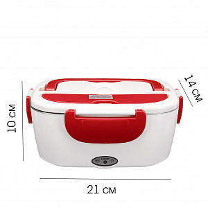 Ланч бокс для еды с подогревом в авто 12/220В Огонёк OG-HOG02 Красный