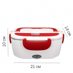 Ланч бокс для еды с подогревом в авто 12/220В Огонёк OG-HOG02 Красный