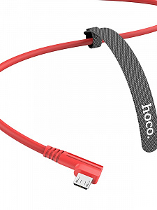 HOCO U83 Красный кабель USB 2.4A (microUSB) 1.2м