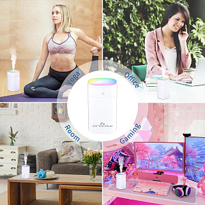 Увлажнитель воздуха для дома и авто с подсветкой 400мл Огонек OG-HOM07