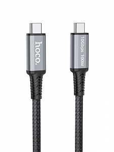 HOCO US01 Черный кабель PD100W (TYPE C - TYPE C) 1.2м