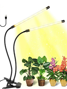 Фитолампа для рассады с таймером на прищепке Огонек OG-LDP20W