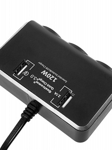 OLESSON 1639 Разветвитель авто (3 гнезда+2*USB)