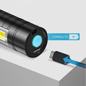 Фонарь ручной аккумуляторный, карманный Следопыт ST-FLR04