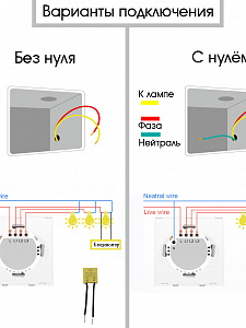 Умный выключатель с Алисой одноклавишный Wi-Fi 10A Орбита OT-HOS12