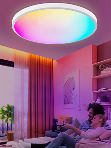 Умный светильник потолочный круглый с пультом RGB Огонёк OG-LDP31 Wi-Fi