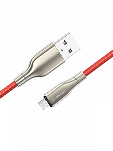 BOROFONE BX45 Красный кабель USB 2.4A (microUSB) 1м