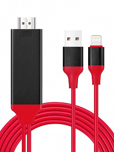 Орбита OT-AVW49 кабель (штекер HDMI - штекер LIGHTNING) 2м