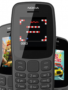NOKIA 106 Черный телефон кнопочный (2G, 2SIM, TA-1114)