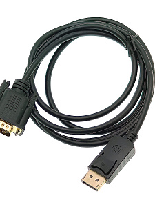 Видеошнур Displayport (DP) / VGA кабель 1.8 метра Орбита OT-AVW45 силиконовый