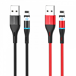 BOROFONE BU16 Черный кабель магнитный USB 2.4A (iOS Lighting) 1.2м