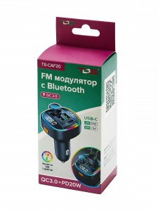 FM-модулятор трансмиттер автомобильный с Bluetooth TDS TS-CAF20