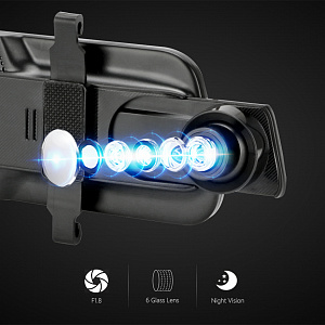 TDS TS-CAR42 автовидеорегистратор зеркало+камера