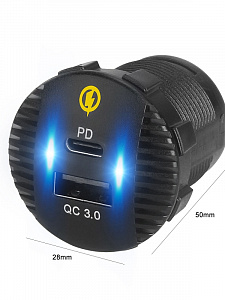 TDS TS-CAU52 Красный Разветвитель авто (Врезной)