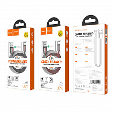 HOCO U74 Черный кабель USB 2.4A (microUSB) 1.2м