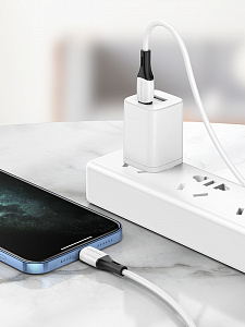 BOROFONE BX79 Белый кабель PD20W (iOS Lighting-TYPE-C) 1м