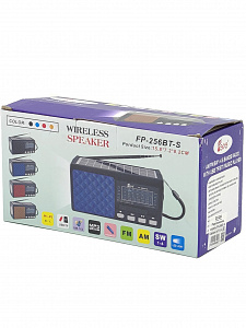 Fepe FP-256BT-S радиоприёмник аккумуляторный (USB,TF,Bluetooth, солнч. панель)