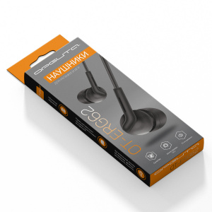 Орбита OT-ERG62 Черные наушники-гарнитура (3.5мм)