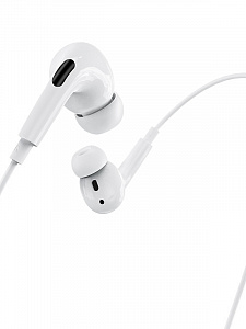 Наушники проводные для Iphone Lightning гарнитура с микрофоном Орбита OT-ERG53 Белые