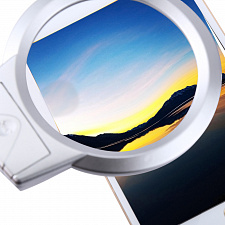 Лупа настольная с подсветкой на гибкой ноге с прищепкой Орбита INL38