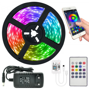 Светодиодная лента с контроллером Wi-Fi 15 метров Огонёк OG-LDL50