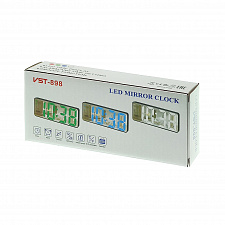 Часы электронные настольные от сети с будильником и термометром VST 898-1 Красные
