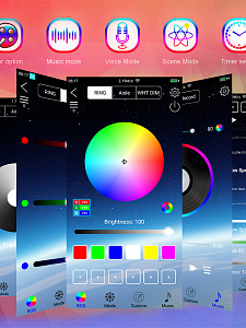 Светодиодная Bluetooth лента Фейерверк с пультом Огонёк OG-LDL39 30см