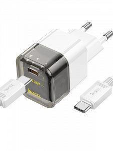 HOCO C125A Черный ЗУ с TYPE-C + кабель Type-C (PD20W, 3000mA)