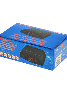 Часы электронные настольные от сети с радио VST 905-1 Красные