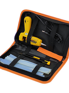 Клеевой пистолет со стержнями в кейсе Помощник PM-ING01