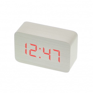 VST 863-1 Красные часы настольные (БЕЛЫЕ)(без блока)