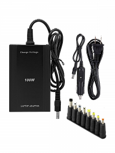 Зарядка для ноутбуков универсальный блок питания с насадками 12-24В, 100Вт Орбита OT-APB64