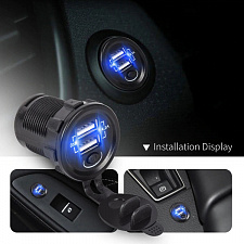 TDS TS-CAU48 Зеленый Разветвитель авто (Врезной)