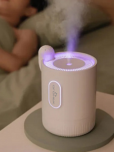 Увлажнитель воздуха для дома аккумуляторный с подсветкой Огонёк OG-HOM03 Белый