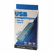 USB HUB разветвитель usb type c 3.0 на 4 порта Орбита OT-PCR21