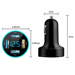 Зарядка в прикуриватель для автомобиля 4*USB TDS TS-CAU71