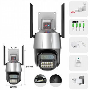 Орбита OT-VNI58 Видеокамера IP WI-FI (2560*1440, 4Mpix*2, 2.8/12мм, пластик)