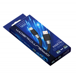 Орбита OT-SMI37 Черный кабель USB 6А (iOS Lightning) 1.2м