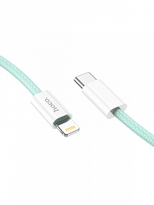 HOCO X68 Зеленый кабель PD20W (iOS Lighting-TYPE-C) 1м