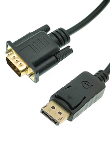 Видеошнур Displayport (DP) / VGA кабель 1.8 метра Орбита OT-AVW45 силиконовый
