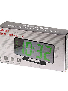 Часы электронные настольные от сети с будильником и термометром VST 888-1 Красные