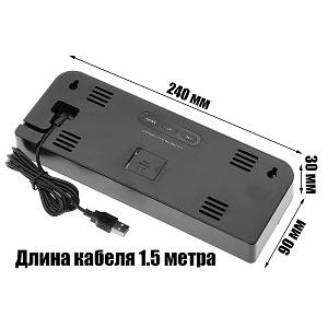 Часы настенные, настольные электронные с температурой Орбита OT-CLW21 Красные
