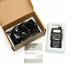 Рация Baofeng UV-5R 5W с гарнитурой черная