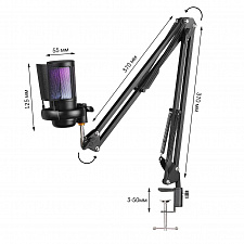 Микрофон для компьютера игровой для стрима Орбита OT-PCS08A