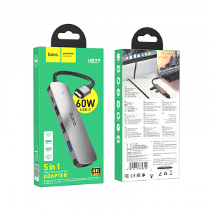 HOCO HB27 концентратор USB (3*USB, PD60W, HDMI)