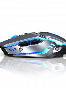 Орбита OT-PCM71 Черная игровая мышь беспроводная (USB, 2.4ГГц, аккум, 10м)