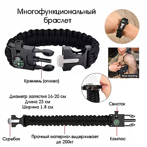 Набор для выживания туристический 10 в 1 Патриот PT-TRS08