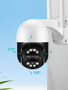 Орбита OT-VNI57 Видеокамера IP WI-FI (2560*1440, 4Mpix*2, 2.8/12мм, пластик)