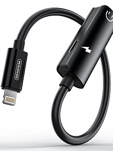 SENDEM A08 переходник аудио (штекер Lightning - гнездо Lightning/гнездо Lightning) 14см