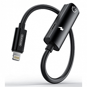 SENDEM A08 переходник аудио (штекер Lightning - гнездо Lightning/гнездо Lightning) 14см